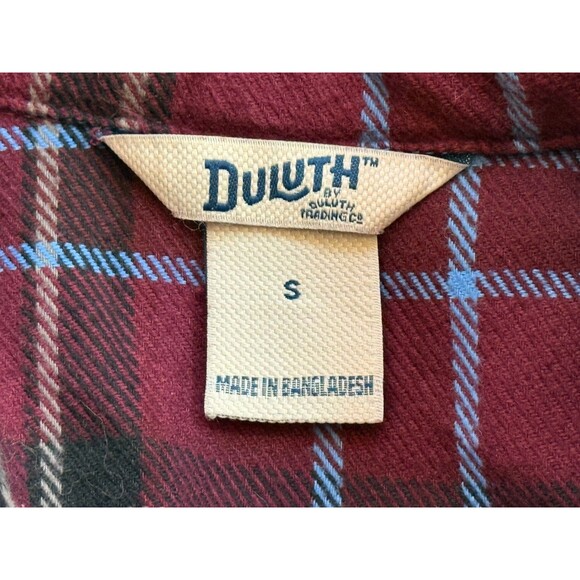 DULUTH TRADING CO. Women's Long Sleeve Button Down Plaid Shirt Red Black Small - Picture 4 of 6
